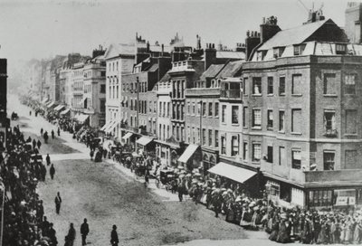 Saint Jamess Street, Westminster LB: ser mod nord fra Pall Mall, 1889 af English Photographer