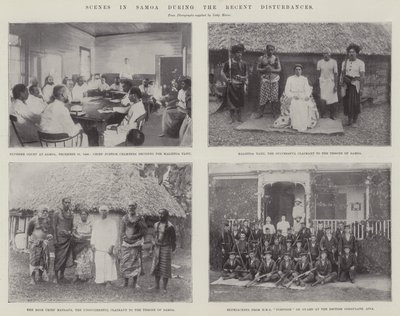 Scener i Samoa under de seneste uroligheder af English Photographer