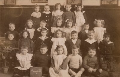 Skolebørn, Norfolk, begyndelsen af det 20. århundrede (s/h foto) af English Photographer