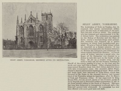 Selby Abbey, Yorkshire, genåbnede efter sin restaurering af English Photographer