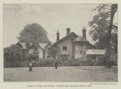 Sheen Lodge, Richmond, hvor Sir Richard Owen døde af English Photographer