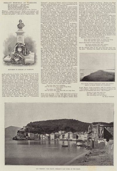 Shelley Memorial ved Viareggio af English Photographer