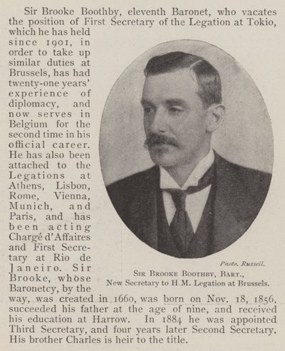 Sir Brooke Boothby, Baronet, ny sekretær for HM Legation i Bruxelles af English Photographer