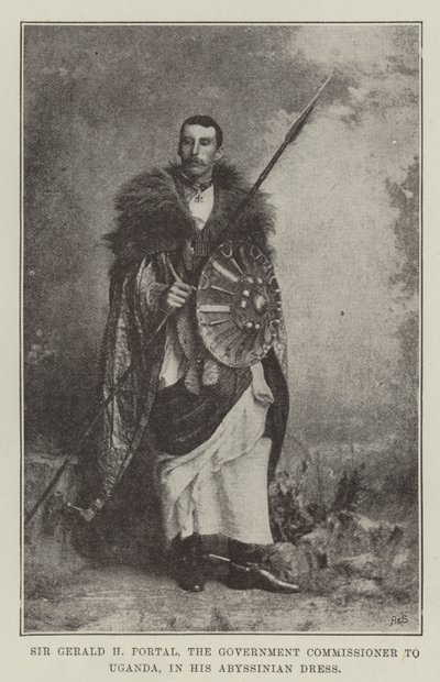 Sir Gerald H Portal, regeringskommissæren i Uganda, i sin abessiniske kjole af English Photographer