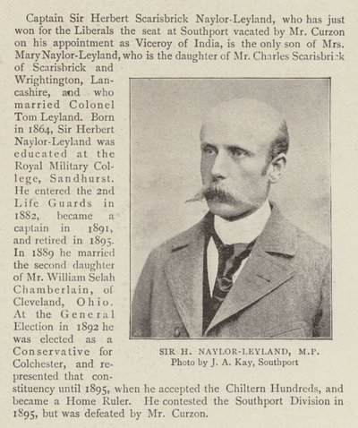 Sir H Naylor Leyland, MP af English Photographer