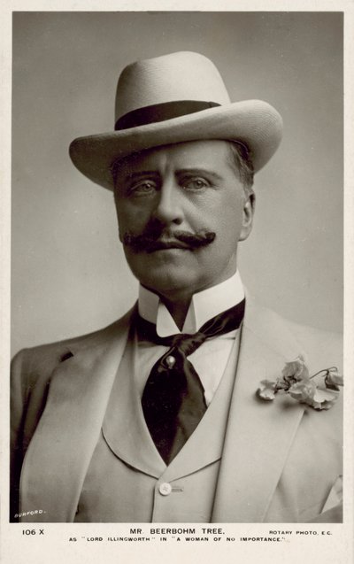 Sir Herbert Beerbohm Tree, engelsk skuespiller (s/h-foto) af English Photographer