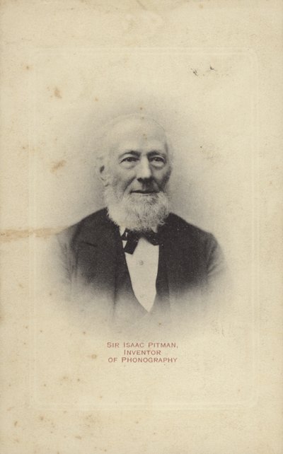 Sir Isaac Pitman (1813-1897), engelsk opfinder af Pitman stenografi af English Photographer