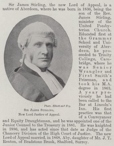 Sir James Stirling, New Lord Justice of Appeal af English Photographer