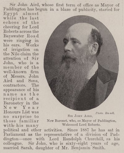 Sir John Aird, New Baronet, der som borgmester i Paddington bød velkommen til Lord Roberts af English Photographer