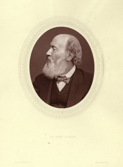 Sir John Gilbert, engelsk kunstner, illustrator og gravør af English Photographer