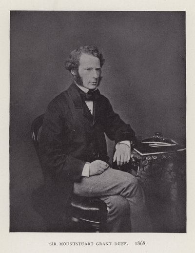 Sir Mountstuart Grant Duff, 1868 af English Photographer