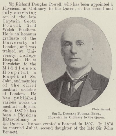 Sir R Douglas Powell, baronet, almindelig læge for dronningen af English Photographer