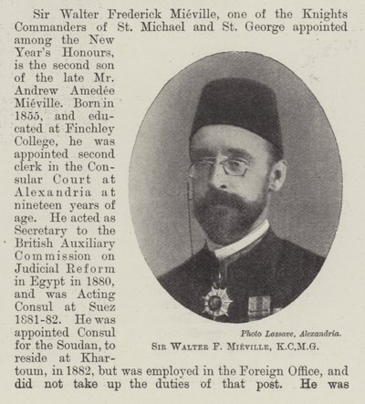 Sir Walter F. Mieville, KCMG af English Photographer
