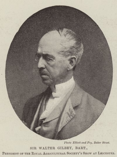 Sir Walter Gilbey, Baronet, præsident for Royal Agricultural Societys Show i Leicester af English Photographer