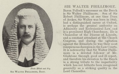 Sir Walter Phillimore, Baronet af English Photographer