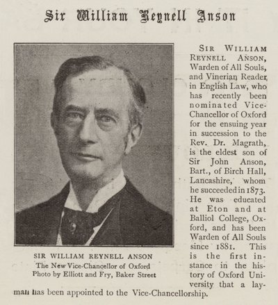 Sir William Reynell Anson af English Photographer