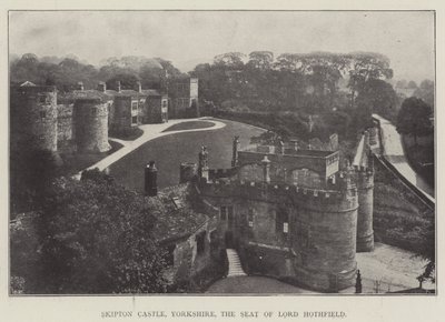 Skipton Castle, Yorkshire, sæde for Lord Hothfield af English Photographer