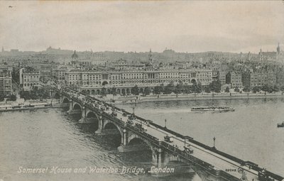 Somerset House og Waterloo Bridge, London af English Photographer