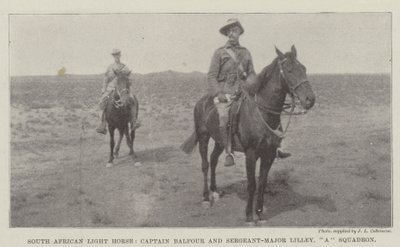 South African Light Horse, kaptajn Balfour og sergent-major Lilley, en eskadron af English Photographer