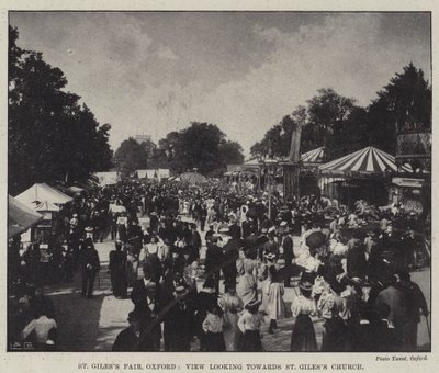 St Giles Fair, Oxford, Udsigt mod St Giles Church af English Photographer