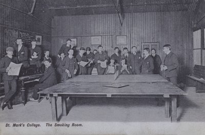 St Marks College, The Smoking Room (s/h-billede) af English Photographer