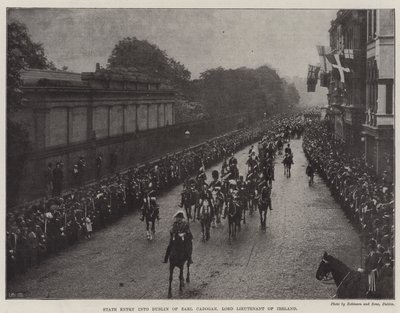 Statsindtræden i Dublin af Earl Cadogan, lordløjtnant af Irland af English Photographer