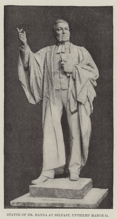 Statue af Dr. Hanna i Belfast, afsløret 31. marts af English Photographer