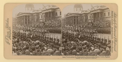 Stereografisk tryk af Queen Victorias Diamond Jubilee af English Photographer