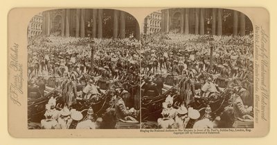 Stereografisk tryk af Queen Victorias Diamond Jubilee af English Photographer