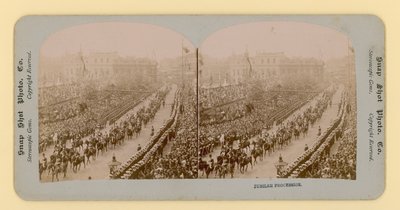 Stereoskopisk print af dronning Victorias diamantjubilæum, 28. juni 1897 af English Photographer