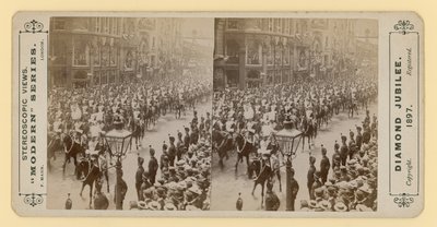 Stereoskopisk print af dronning Victorias diamantjubilæum, 28. juni 1897 af English Photographer