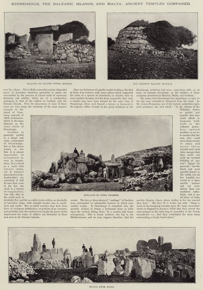 Stonehenge, De Baleariske Øer og Malta, gamle templer sammenlignet af English Photographer