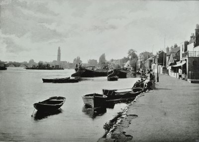 Strand-on-the-Green, Hounslow: overblik, 1895 af English Photographer