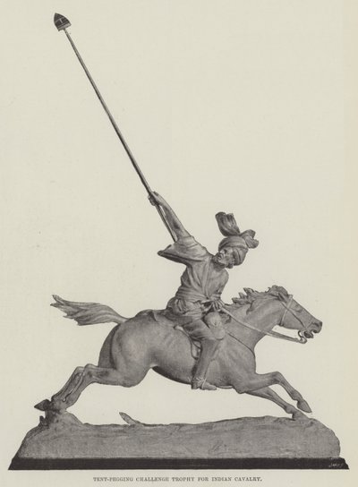 Tent-Pegging Challenge Trophy for indisk kavaleri af English Photographer