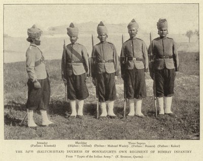 Den 24. (Baluchistan) hertuginde af Connaughts eget regiment af Bombay infanteri af English Photographer