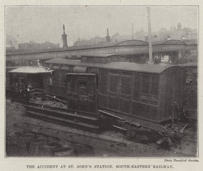 Ulykken ved St Johns Station, South-Eastern Railway af English Photographer