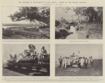 The Advance of Civilization in East Africa, Scener on the Uganda Railway af English Photographer