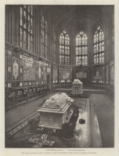 Albert Memorial Chapel, Windsor, hvor resterne af hertugen af Clarence hviler af English Photographer