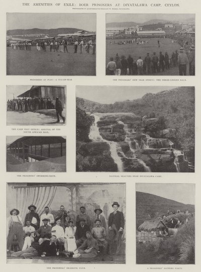 Eksilets faciliteter, boerfanger i Diyatalawa-lejren, Ceylon af English Photographer