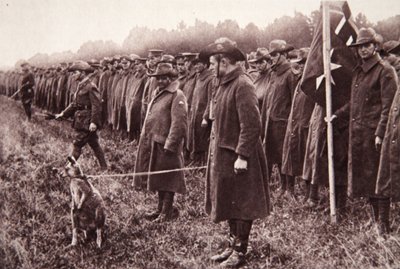 Anzac-anmeldelsen på Salisbury Plain: en australsk maskot, illustration fra The Illustrated War News, 27. september 1916 (sepia-foto) af English Photographer