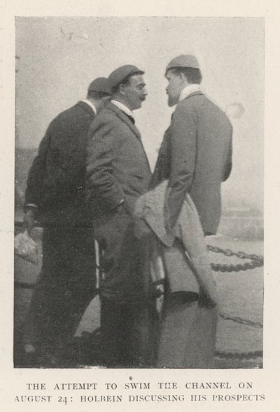 Forsøget på at svømme kanalen den 24. august, hvor Holbein diskuterede sine udsigter af English Photographer