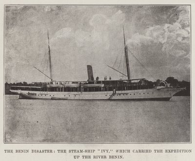 Benin-katastrofen, Steam-Ship Ivy, som bar ekspeditionen op ad Benin-floden af English Photographer