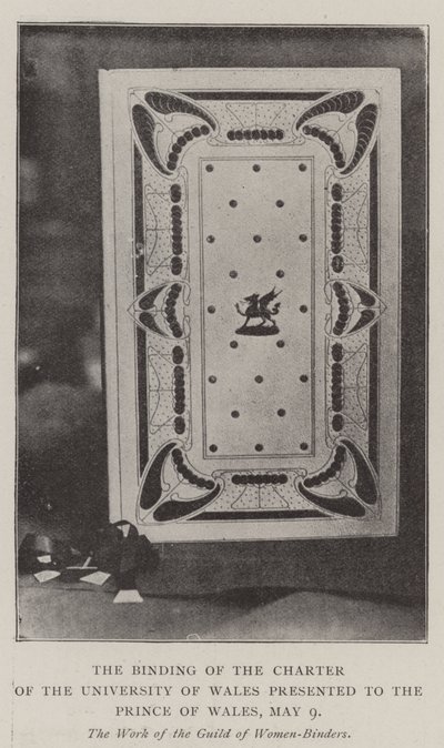 The Binding of the Charter of University of Wales præsenteret for Prince of Wales, 9. maj af English Photographer