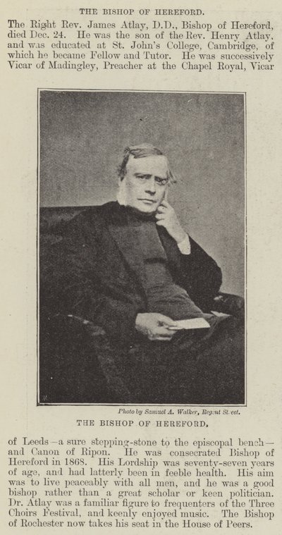 Biskoppen af Hereford af English Photographer