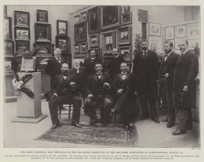 Boergeneralerne og embedsmændene fra Pro-Boer-komiteen ved Pro-Boer-udstillingen i Scheveningen, 20. august af English Photographer