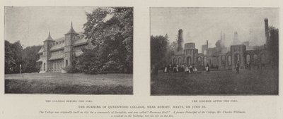 The Burning of Queenwood College, nær Romsey, Hants, den 10. juni af English Photographer