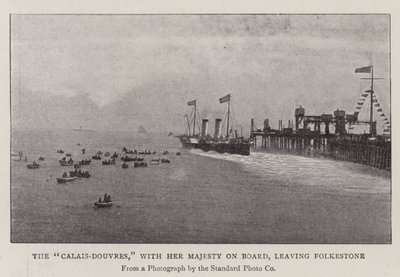 Calais-Douvres, med Hendes Majestæt ombord, forlader Folkestone af English Photographer