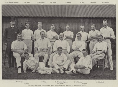 Cape Team of Cricketers, der begynder at spille den 21. maj på Sheffield Park af English Photographer