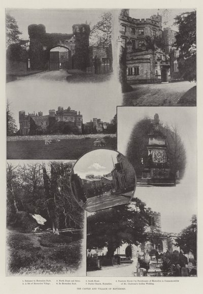 Slottet og landsbyen Hawarden af English Photographer