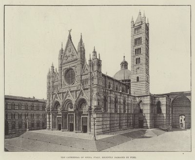 Katedralen i Siena, Italien, for nylig beskadiget af brand af English Photographer